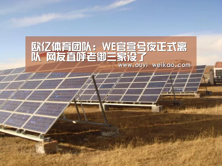 欧亿体育团队:WE官宣兮夜正式离队 网友直呼老御三家没了(图1) 欧亿体育官网